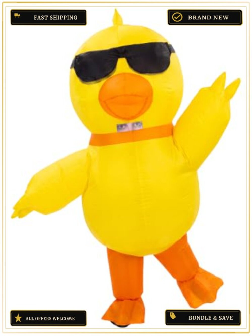 Inflatable Duck Costume Adult Unisex Polyester Halloween Fan